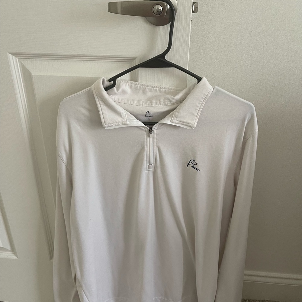 Rhoback White Zip Up Sweater